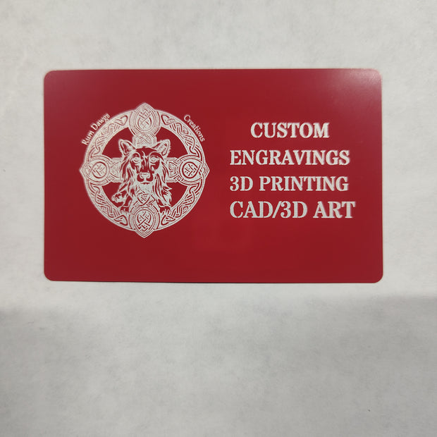 Aluminum business cards