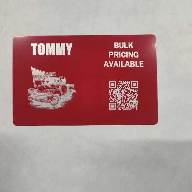 Aluminum business cards