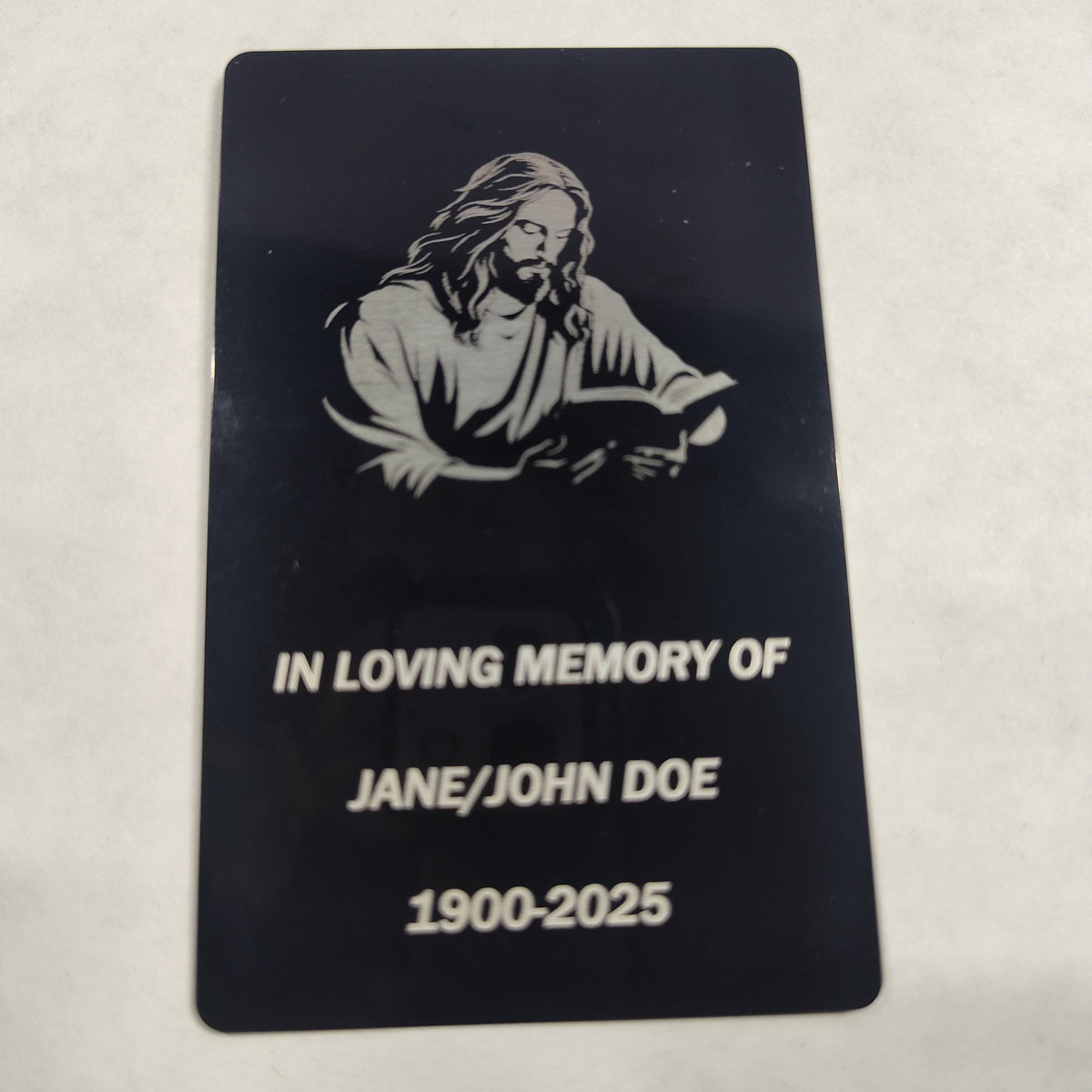 Personalized Laser Engraved Metal Memorial Cards Bulk, Custom Aluminum Funeral Prayer Card Set, Celebration of Life Keepsake Gift