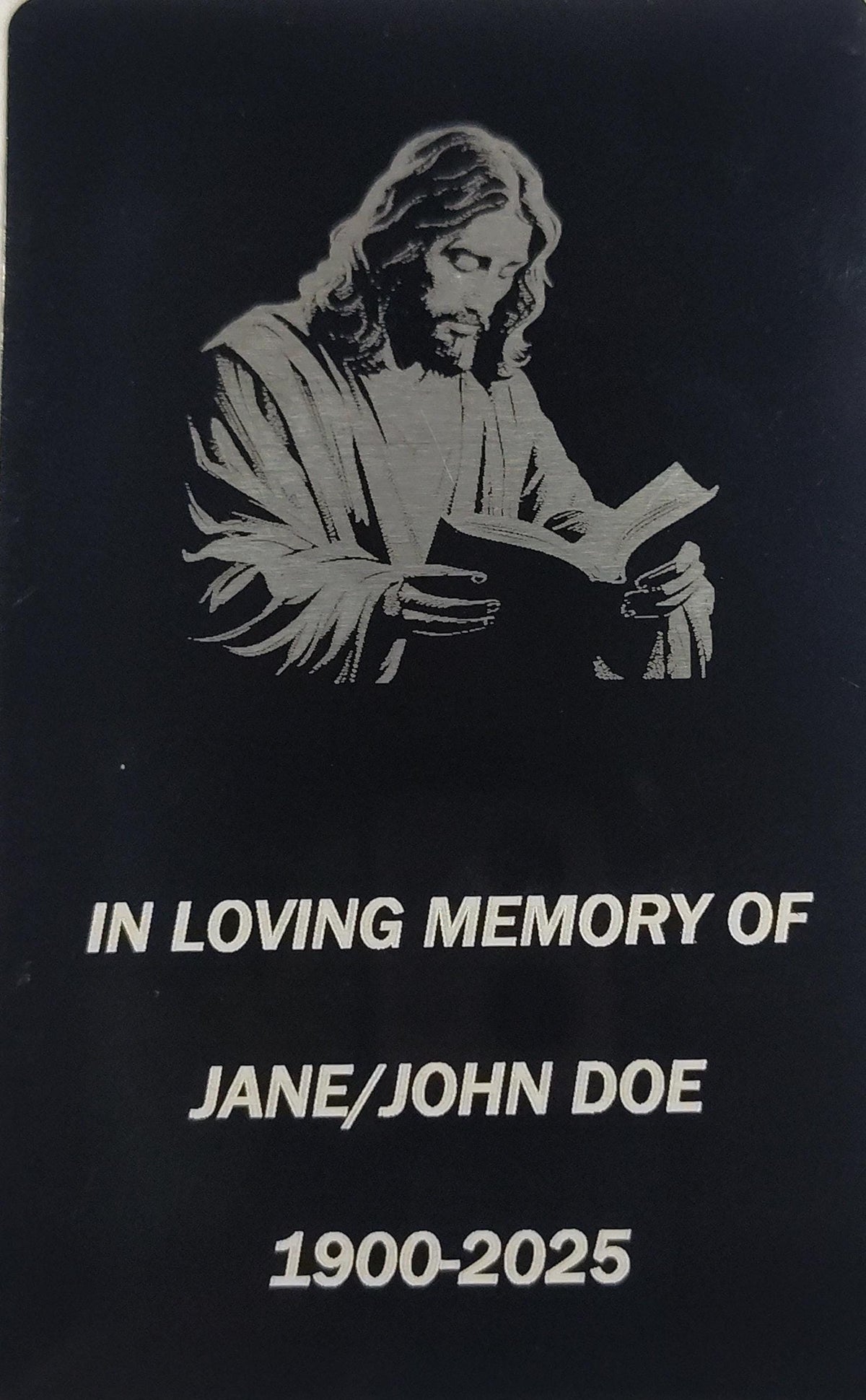 Personalized Laser Engraved Metal Memorial Cards Bulk, Custom Aluminum Funeral Prayer Card Set, Celebration of Life Keepsake Gift