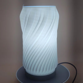 3D Printed Minimalist Twist Table Lamp, Spiral Geometric Accent Light, Funky Dopamine Decor Bedside Lamp, Modern Helical Desk Light