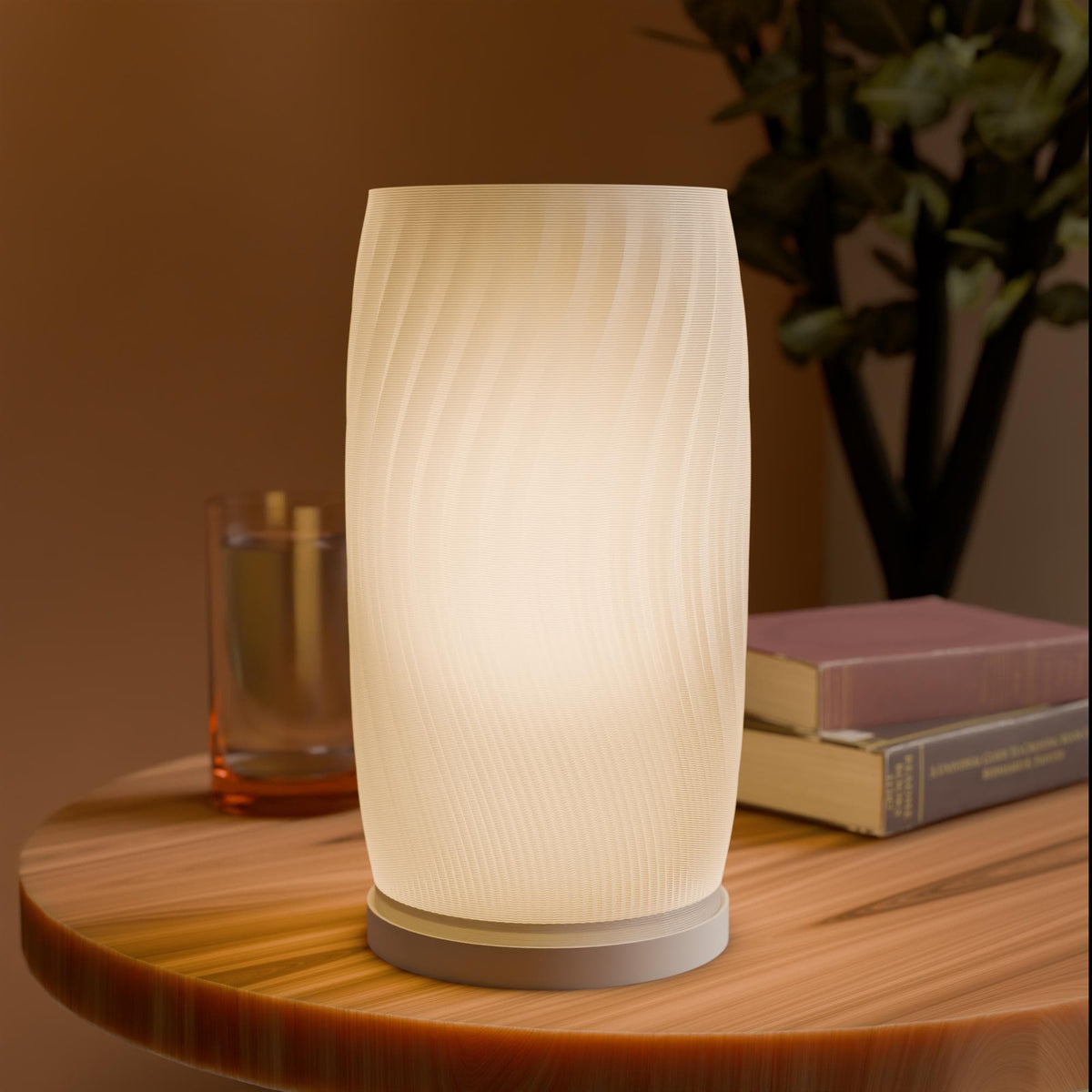3D Printed Flow Curve Table Lamp, Wavy Organic Modernist Desk Light, Funky Dopamine Decor Bedside Lamp, Retro Cyberpunk Accent Light