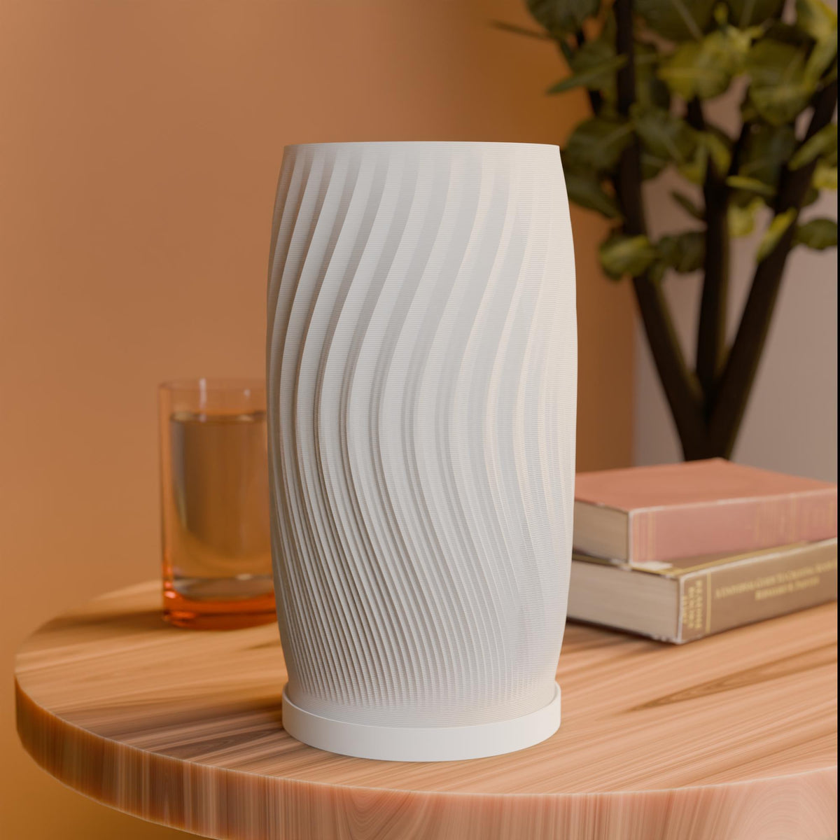 3D Printed Flow Curve Table Lamp, Wavy Organic Modernist Desk Light, Funky Dopamine Decor Bedside Lamp, Retro Cyberpunk Accent Light