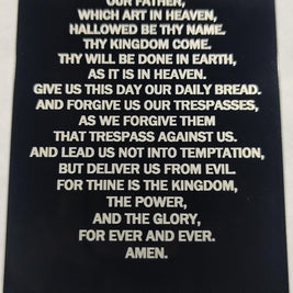 Laser Engraved Metal Prayer Cards Set of 8, Catholic Christian Gifts Bulk, Black Aluminum Wallet Keepsakes, First Communion Confirmation