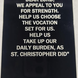 Laser Engraved Metal Prayer Cards Set of 8, Catholic Christian Gifts Bulk, Black Aluminum Wallet Keepsakes, First Communion Confirmation