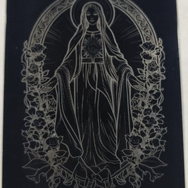 Laser Engraved Metal Prayer Cards Set of 8, Catholic Christian Gifts Bulk, Black Aluminum Wallet Keepsakes, First Communion Confirmation