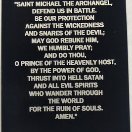 Laser Engraved Metal Prayer Cards Set of 8, Catholic Christian Gifts Bulk, Black Aluminum Wallet Keepsakes, First Communion Confirmation
