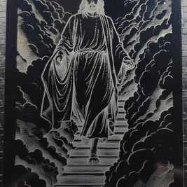Laser Engraved Metal Prayer Cards Set of 8, Catholic Christian Gifts Bulk, Black Aluminum Wallet Keepsakes, First Communion Confirmation