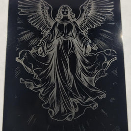 Laser Engraved Metal Prayer Cards Set of 8, Catholic Christian Gifts Bulk, Black Aluminum Wallet Keepsakes, First Communion Confirmation