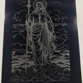 Laser Engraved Metal Prayer Cards Set of 8, Catholic Christian Gifts Bulk, Black Aluminum Wallet Keepsakes, First Communion Confirmation