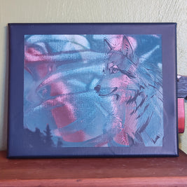 Custom Laser Engraved Canvas Art - Multi Layer Painted Canvas Painting - Pop Art Animal Portrait - Statement Art