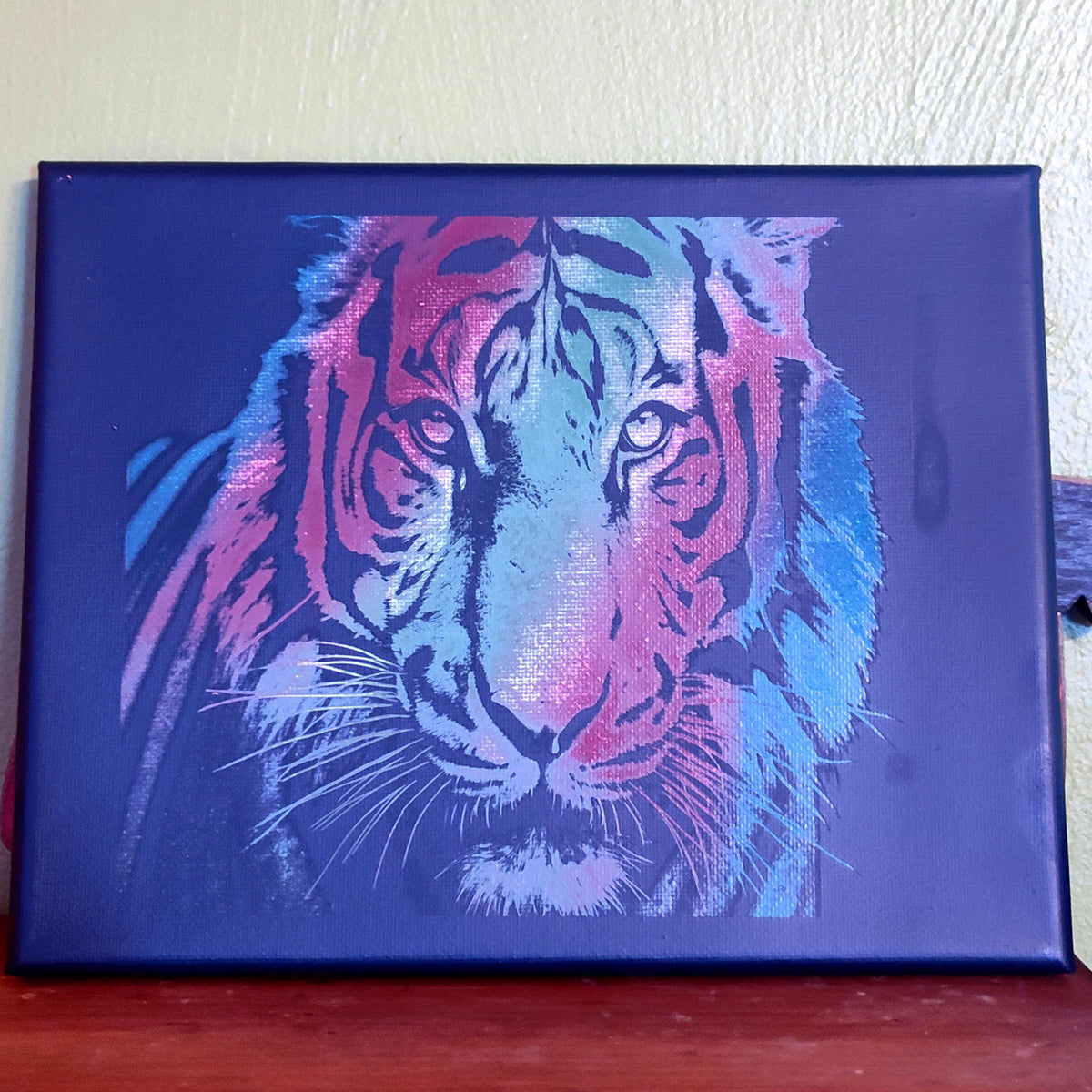 Custom Laser Engraved Canvas Art - Multi Layer Painted Canvas Painting - Pop Art Animal Portrait - Statement Art