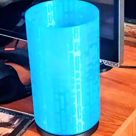 3D Printed Pixel Glow Table Lamp, Retro Gaming Desk Light, Cyberpunk Tech Nightlight, Funky Voxel Pixelated Geometric Accent Lamp