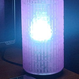 3D Printed Pixel Glow Table Lamp, Retro Gaming Desk Light, Cyberpunk Tech Nightlight, Funky Voxel Pixelated Geometric Accent Lamp
