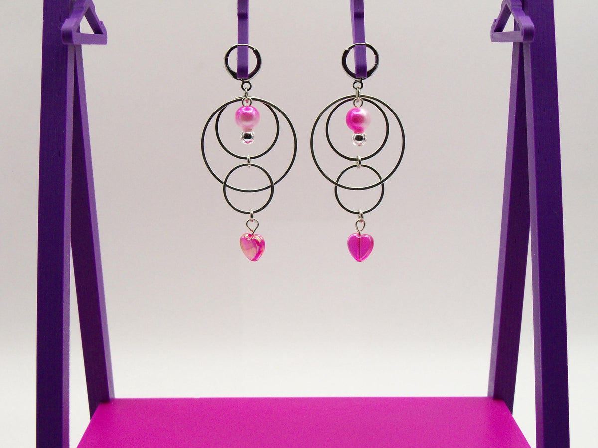 Double Hoop Drop Earrings