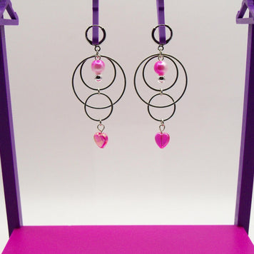 Double Hoop Drop Earrings