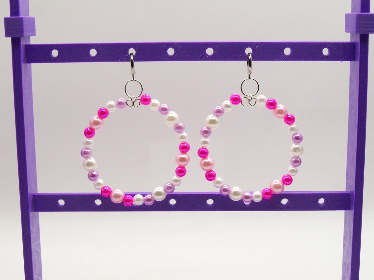 Cotton Candy Hoop Earrings