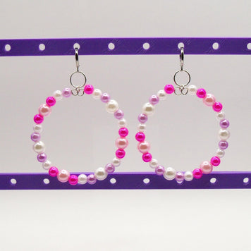 Cotton Candy Hoop Earrings