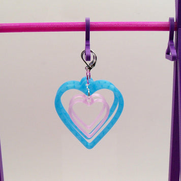 3D Printed Heart Hoop Earrings