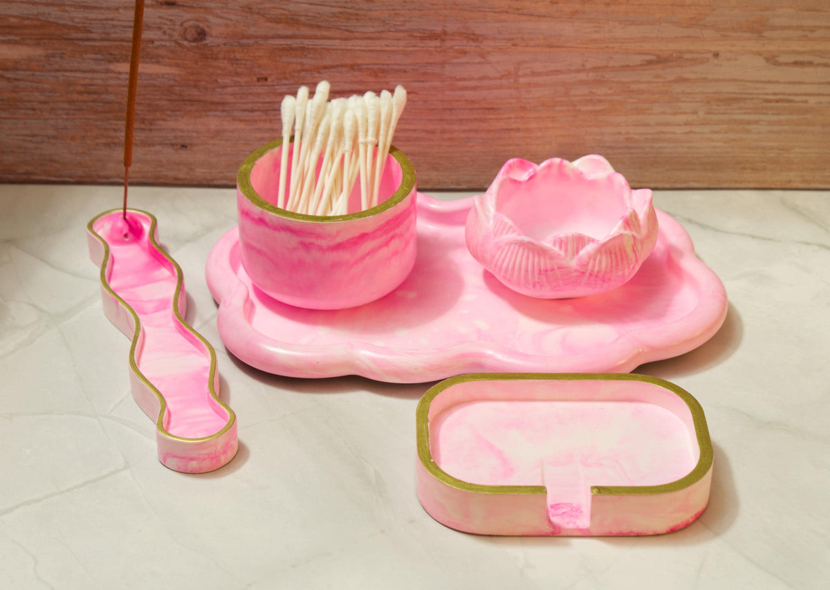 Custom Eco Resin Vanity Set Builder - Build Your Own 5pc Bathroom Set, Pick Your Colorway & Vessels - The Signature Series Vanity Ensemble