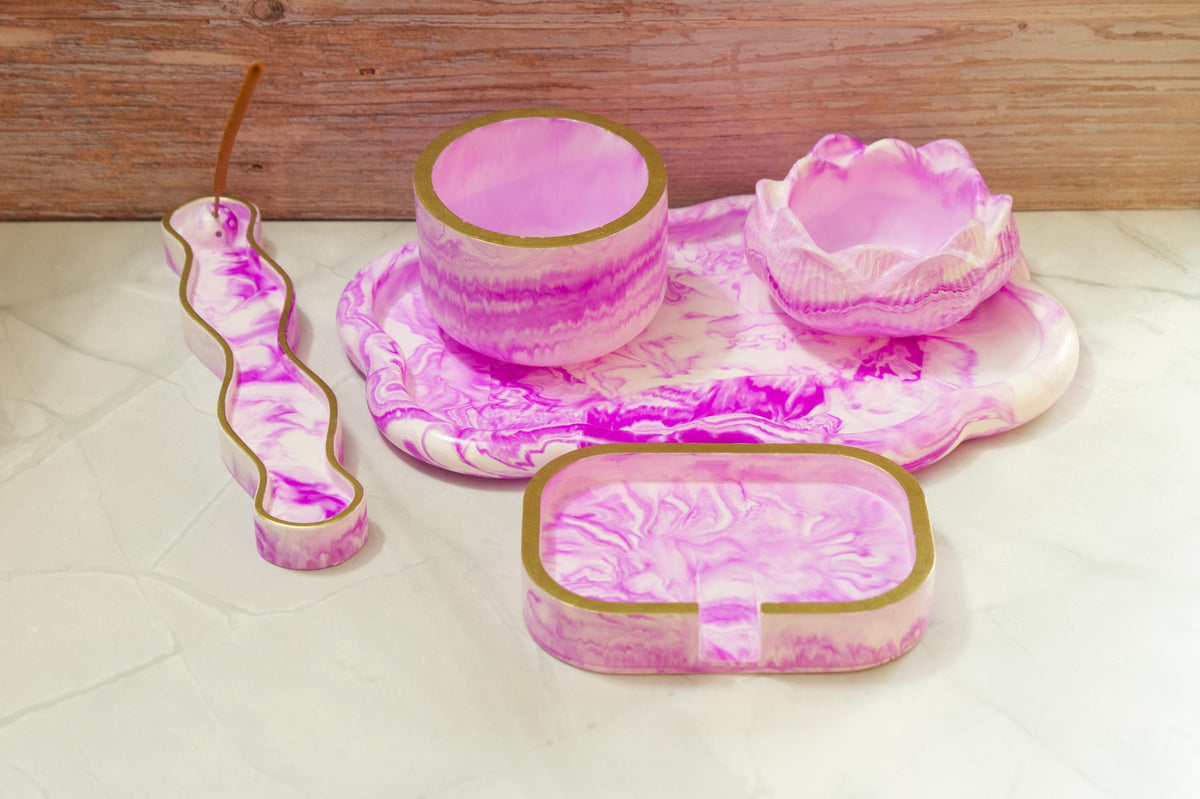 Custom Eco Resin Vanity Set Builder - Build Your Own 5pc Bathroom Set, Pick Your Colorway & Vessels - The Signature Series Vanity Ensemble