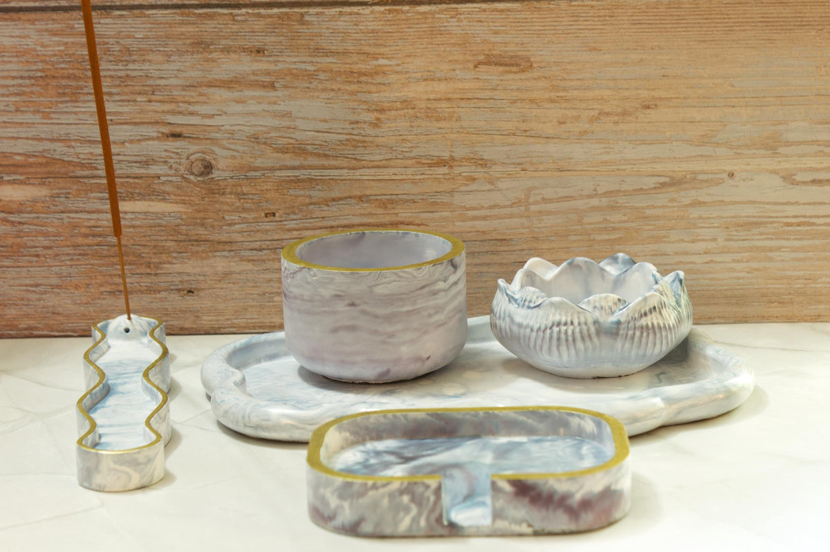 Custom Eco Resin Vanity Set Builder - Build Your Own 5pc Bathroom Set, Pick Your Colorway & Vessels - The Signature Series Vanity Ensemble