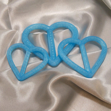 3D Printed Crystal Heart Shirt Clips, Pack Of 3 Sizes (50-70mm)