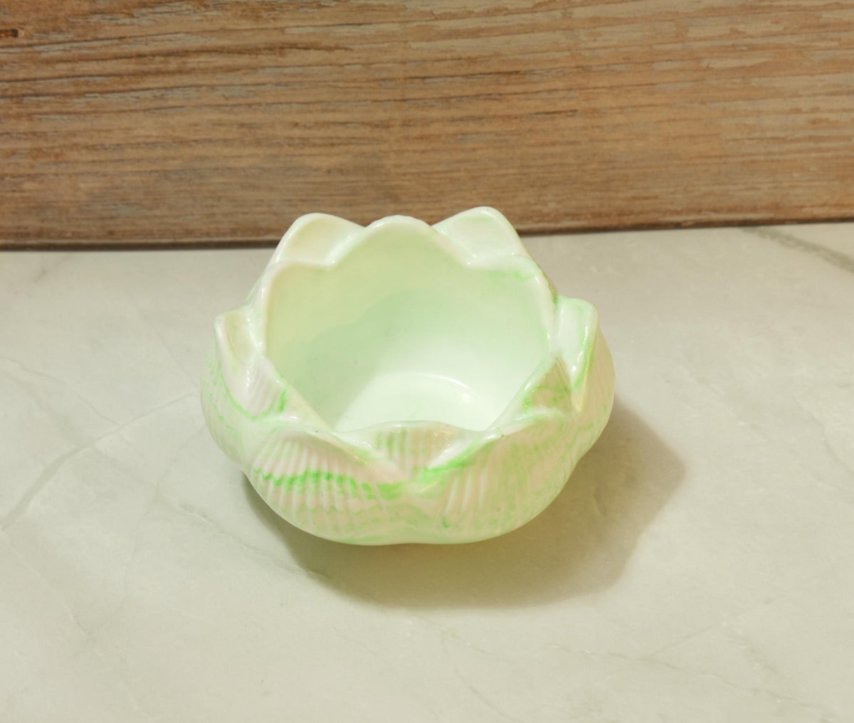 Sculptural Eco-resin Lotus Flower Bowl - Marbled Stone Ring Dish Catchall, Decorative Candle Catchall- Signature Series Lotus Bowl