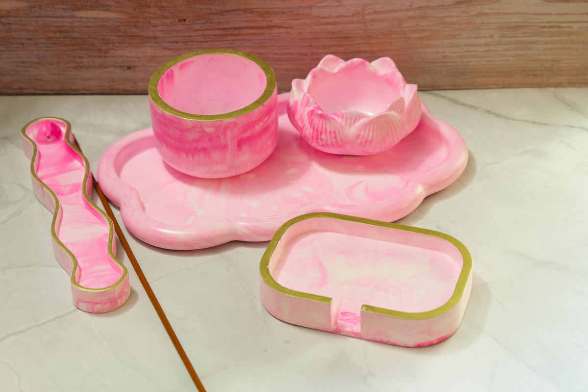 Luxury Eco-Resin Makeup Brush Holder Cup - Marbled Vanity Jar, Open Top Canister Organizer.