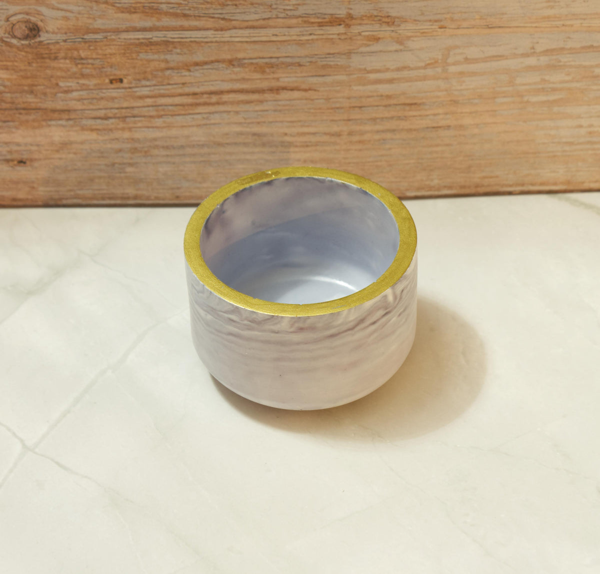 Luxury Eco-Resin Makeup Brush Holder Cup - Marbled Vanity Jar, Open Top Canister Organizer.
