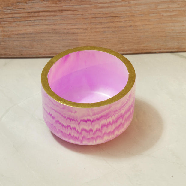 Luxury Eco-Resin Makeup Brush Holder Cup - Marbled Vanity Jar, Open Top Canister Organizer.