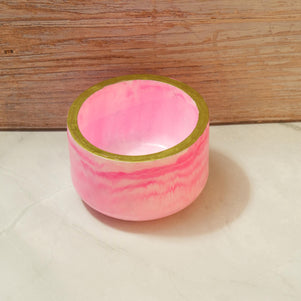 Luxury Eco-Resin Makeup Brush Holder Cup - Marbled Vanity Jar, Open Top Canister Organizer.