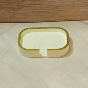 Modern Eco-resin Bar Soap Holder with Drainage - Marbled Stone Soap Tray, Waterproof Bathroom Counter Deck - The Horizon Soap Throne