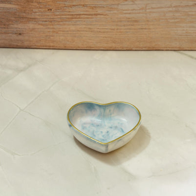 Modern Lotus Ring Dish - Nebula Sanctuary Basin Eco-Resin Bathroom Countertop Jewelry Bowl, Marbled Pastel Trinket Display Plate