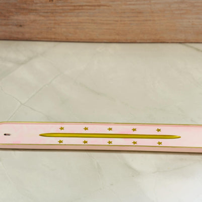 Modern Wavy Incense Holder - Twilight Incense Dock Eco-Resin Bathroom Countertop Ash Catcher, Marbled Pastel Aromatherapy Deck