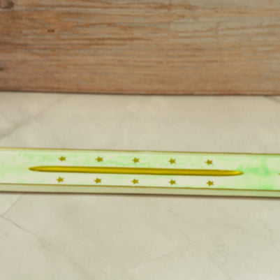 Modern Wavy Incense Holder - Twilight Incense Dock Eco-Resin Bathroom Countertop Ash Catcher, Marbled Pastel Aromatherapy Deck