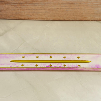Modern Wavy Incense Holder - Twilight Incense Dock Eco-Resin Bathroom Countertop Ash Catcher, Marbled Pastel Aromatherapy Deck