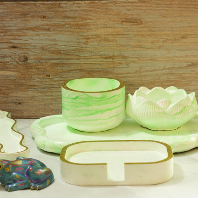 Custom Eco Resin Vanity Set Builder - Build Your Own 5pc Bathroom Set, Pick Your Colorway & Vessels - The Signature Series Vanity Ensemble