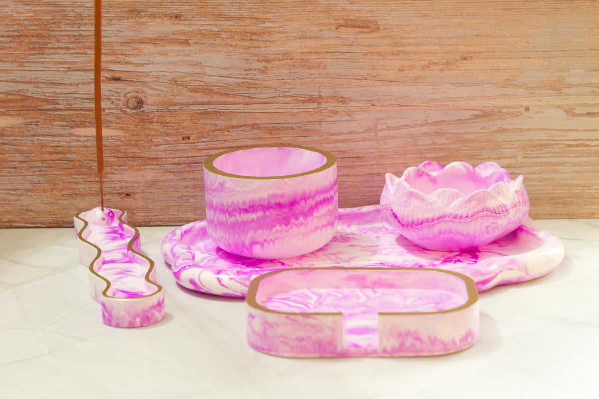Custom Eco Resin Vanity Set Builder - Build Your Own 5pc Bathroom Set, Pick Your Colorway & Vessels - The Signature Series Vanity Ensemble
