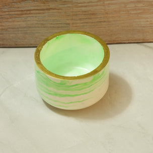 Luxury Eco-Resin Makeup Brush Holder Cup - Marbled Vanity Jar, Open Top Canister Organizer.