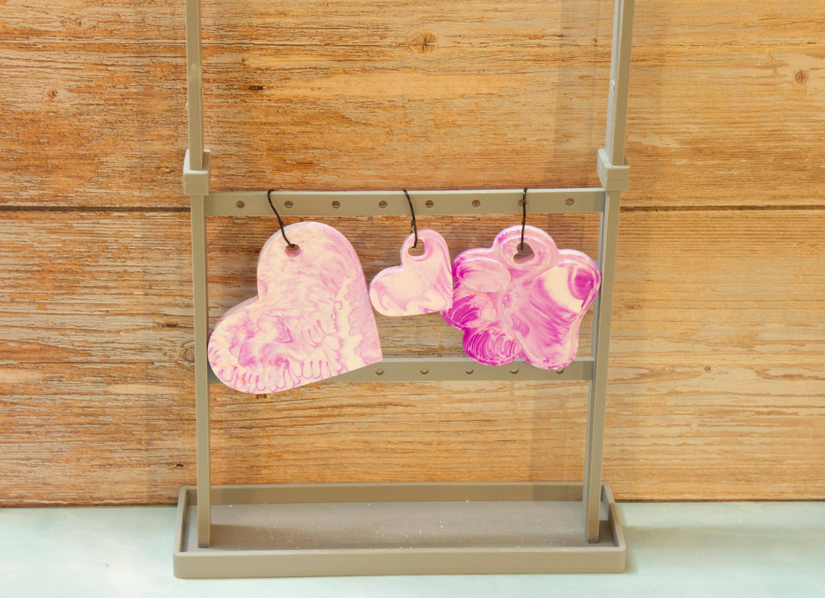 Hand Poured Eco Resin Pet Remembrance Ornaments Set of 3 | Marbled Stone Paw Print Christmas Keepsakes | Dog Cat Memorial Ornament Gift Pack