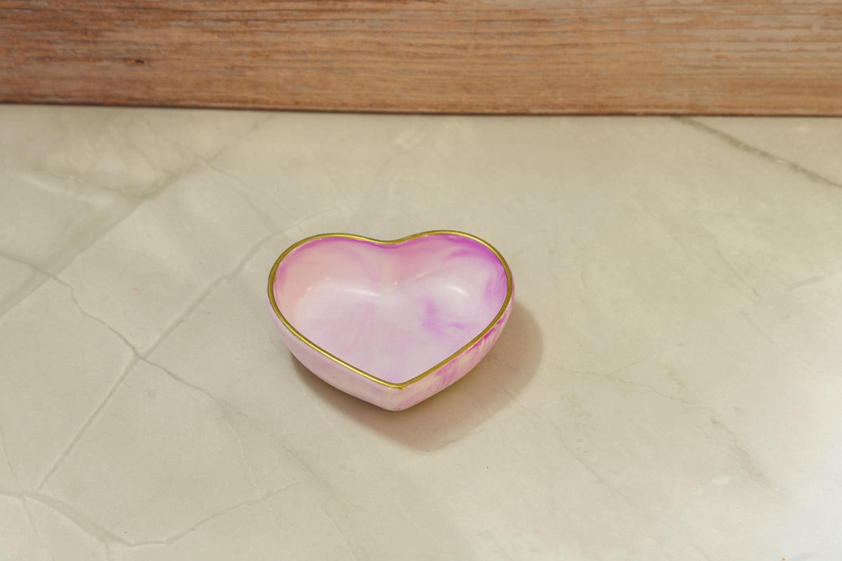 Modern Lotus Ring Dish - Nebula Sanctuary Basin Eco-Resin Bathroom Countertop Jewelry Bowl, Marbled Pastel Trinket Display Plate