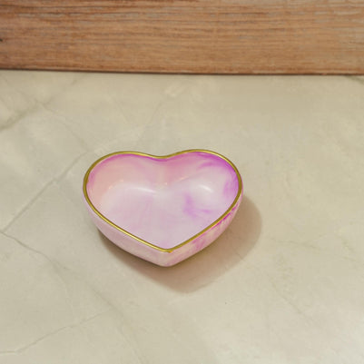 Modern Lotus Ring Dish - Nebula Sanctuary Basin Eco-Resin Bathroom Countertop Jewelry Bowl, Marbled Pastel Trinket Display Plate