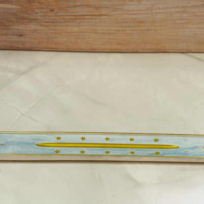 Modern Wavy Incense Holder - Twilight Incense Dock Eco-Resin Bathroom Countertop Ash Catcher, Marbled Pastel Aromatherapy Deck