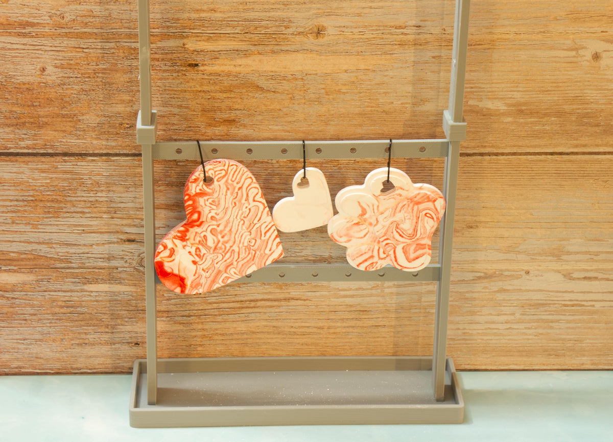 Hand Poured Eco Resin Pet Remembrance Ornaments Set of 3 | Marbled Stone Paw Print Christmas Keepsakes | Dog Cat Memorial Ornament Gift Pack